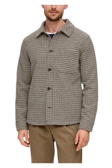 S.OLIVER Wollmix-Overshirt gemustert
