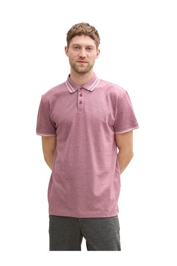 TOM TAILOR Polo-Shirt dunkelrosa