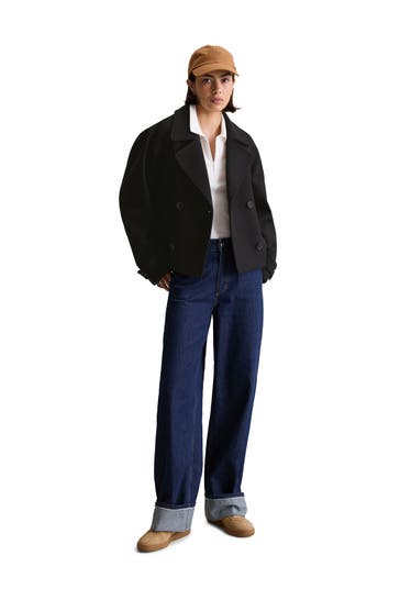MARC O'POLO DENIM Wollmixjacke schwarz
