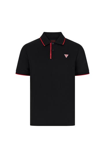 GUESS Polo-Shirt schwarz