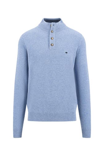 FYNCH-HATTON Wollmix-Strickpullover taubenblau