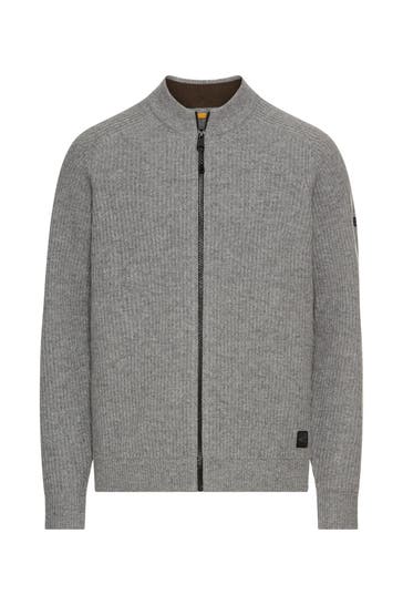 CAMEL ACTIVE Strickjacke grau
