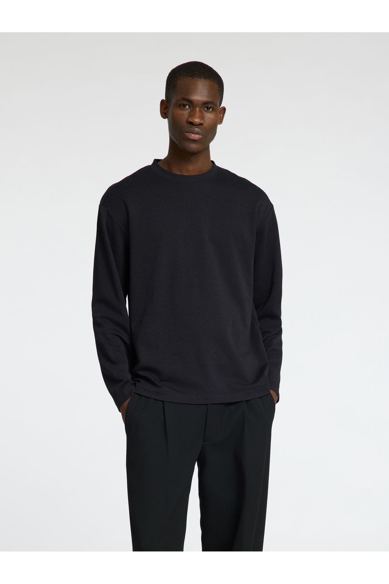 SELECTED Longsleeve schwarz, Bild 1