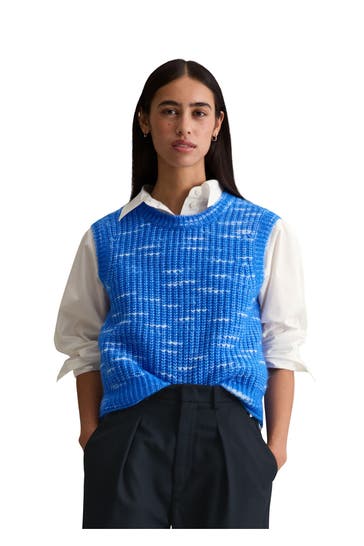 MARC O'POLO DENIM Wollmix-Pullunder royalblau