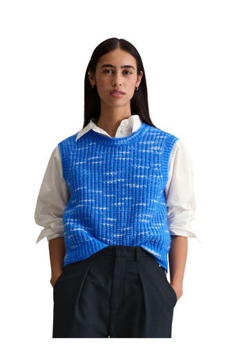 MARC O'POLO DENIM Wollmix-Pullunder royalblau