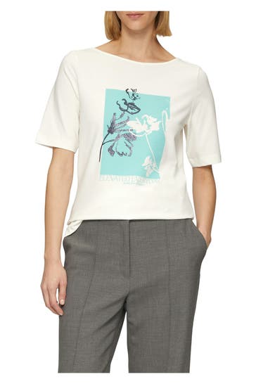 S.OLIVER BLACK LABEL T-Shirt weiß