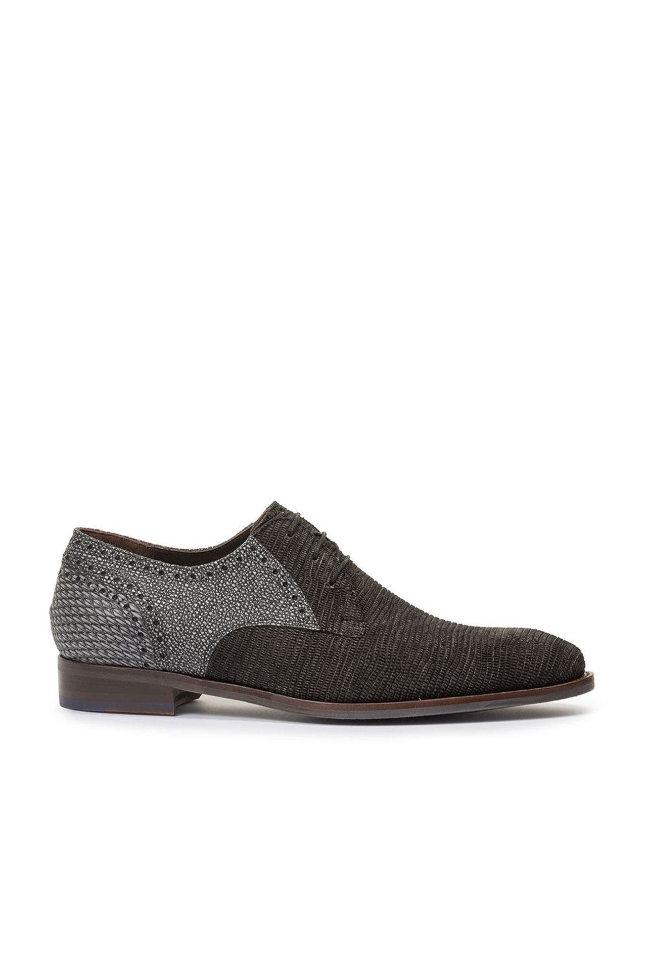 FLORIS VAN BOMMEL Leder-Schnürer 'De Stapper ' schwarz Slim Fit, Bild 1