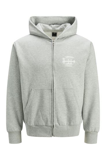 JACK & JONES - Sweatjacke grau