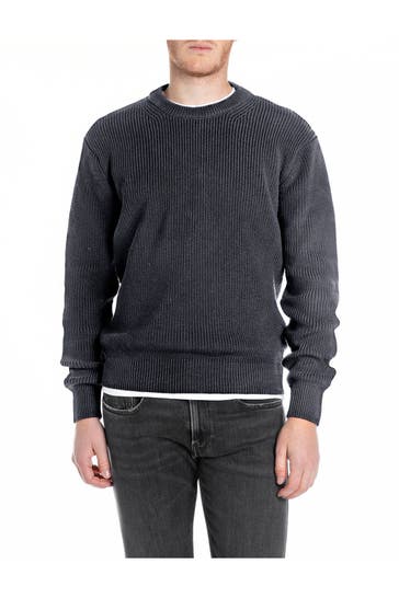 REPLAY Strickpullover dunkelblau