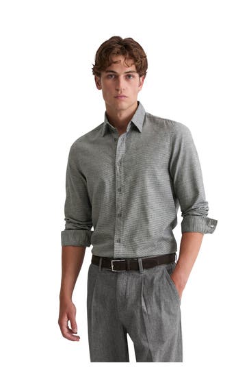 MARC O'POLO Casual-Hemd gemustert Shaped Fit