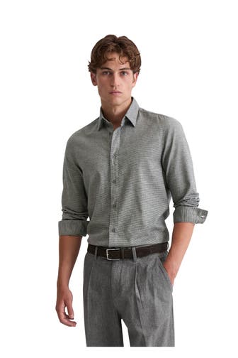 MARC O'POLO Casual-Hemd gemustert Shaped Fit