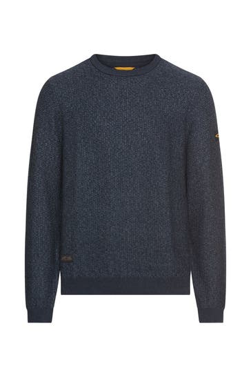CAMEL ACTIVE Strickpullover dunkelblau meliert