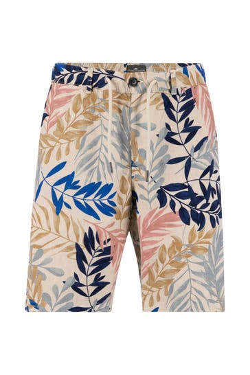 FYNCH-HATTON Leinenmix-Shorts 'Coli' gemustert