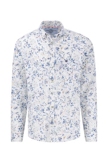 FYNCH-HATTON Leinenhemd mehrfarbig Regular Fit