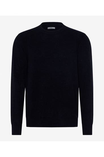 BRAX - Strickpullover schwarzblau meliert