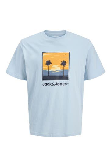 JACK & JONES T-Shirt hellblau