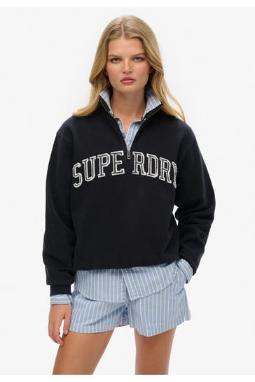 SUPERDRY Sweat-Troyer schwarzblau