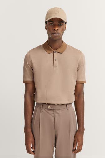 BUGATTI Polo-Shirt hellbraun