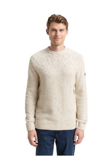 TOM TAILOR Strickpullover offwhite