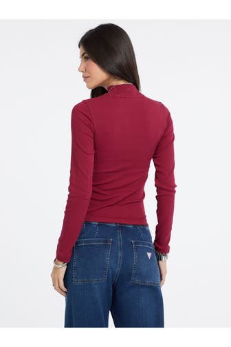 GUESS Longsleeve weinrot