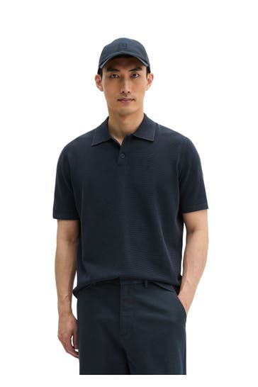MARC O'POLO Strick-Polo schwarzblau