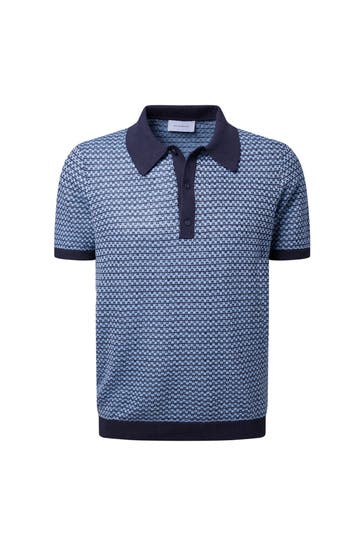 BALDESSARINI Polo-Shirt gemustert