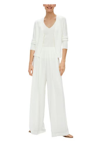 S.OLIVER BLACK LABEL Stricktop weiß