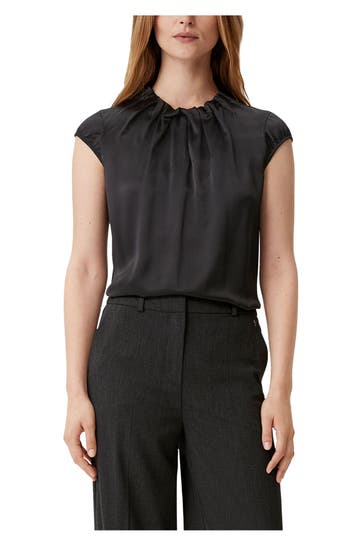 COMMA, Seidenshirt schwarz