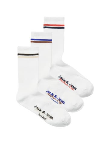 JACK & JONES 3er-Pack Socken weiß