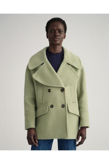 GANT Wollmix-Mantel lindgrün