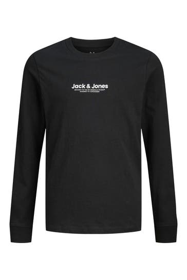 JACK & JONES Langarmshirt 'Vesterbro' schwarz