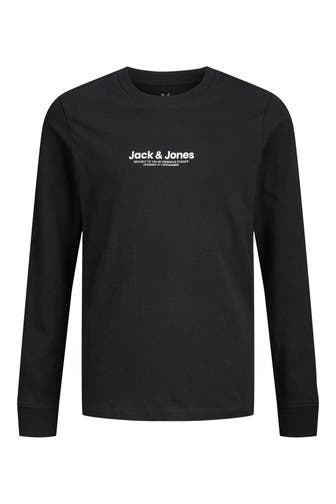JACK & JONES Langarmshirt 'Vesterbro' schwarz