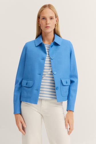 BUGATTI Wolljacke hellblau
