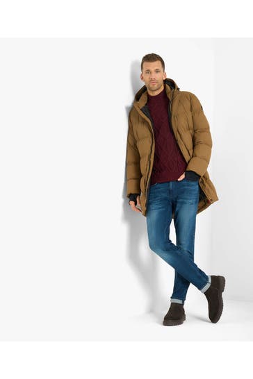 BRAX Strickpullover burgunder