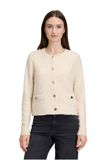BETTY & CO Strickjacke creme glitzernd