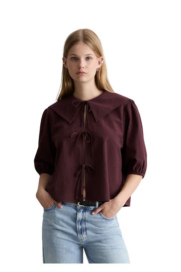 MARC O'POLO DENIM Bluse braunrot
