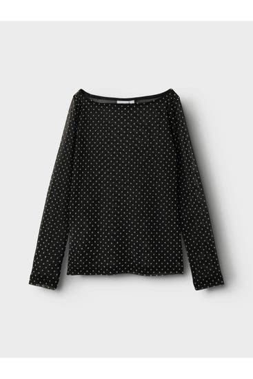 NAME IT - Longsleeve gepunktet