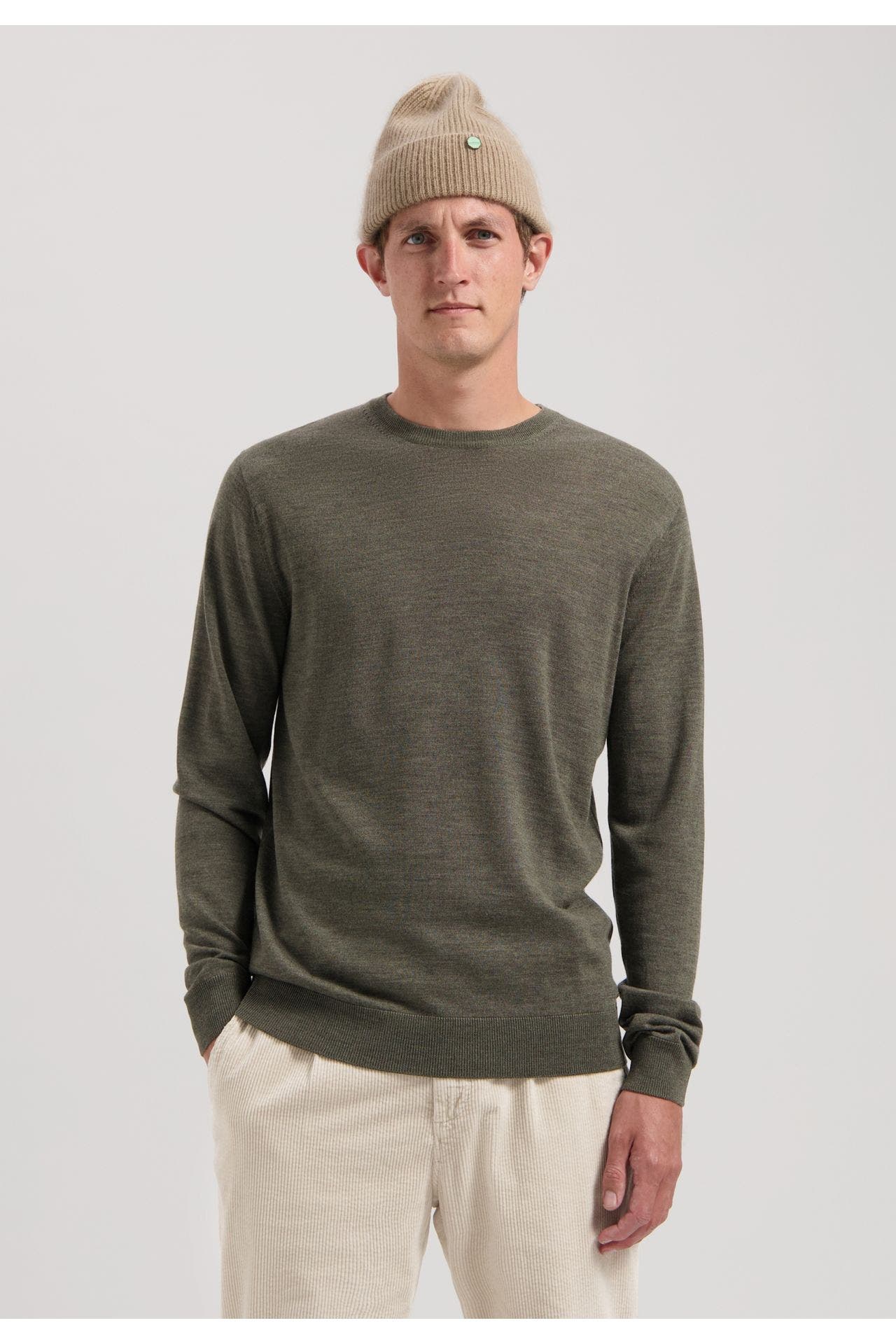 DSTREZZED Woll-Pullover 'Destin' oliv, Bild 1