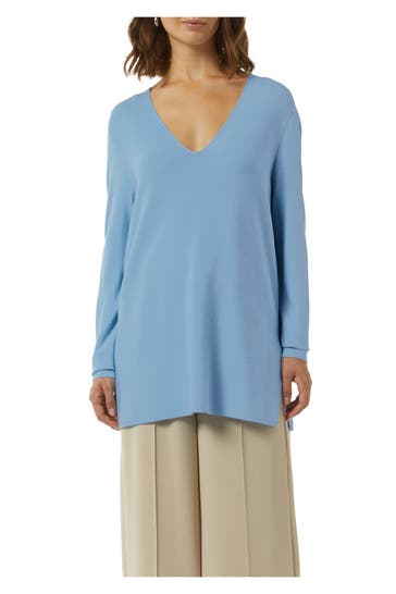 COMMA, Strickpullover hellblau