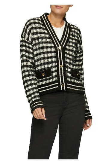 S.OLIVER BLACK LABEL Strickjacke kariert