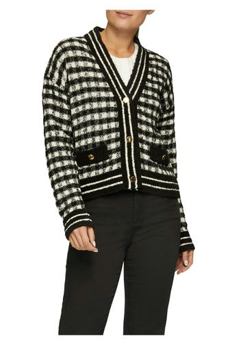 S.OLIVER BLACK LABEL Strickjacke kariert