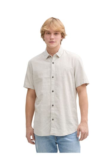 TOM TAILOR Leinenmix-Hemd Basic Fit