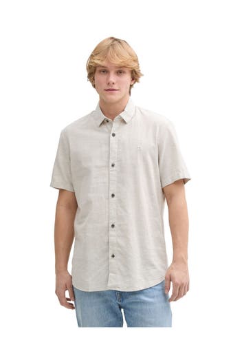 TOM TAILOR Leinenmix-Hemd Basic Fit