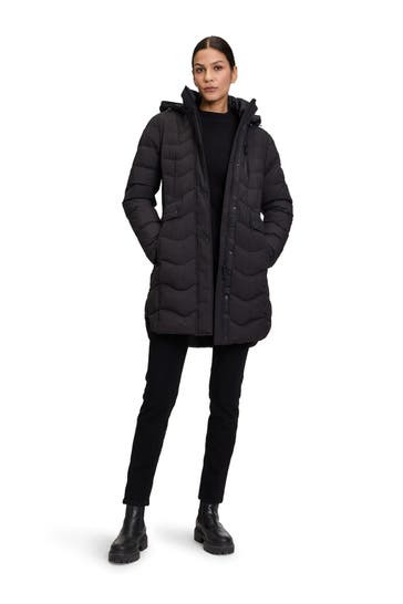 GIL BRET Steppmantel schwarz