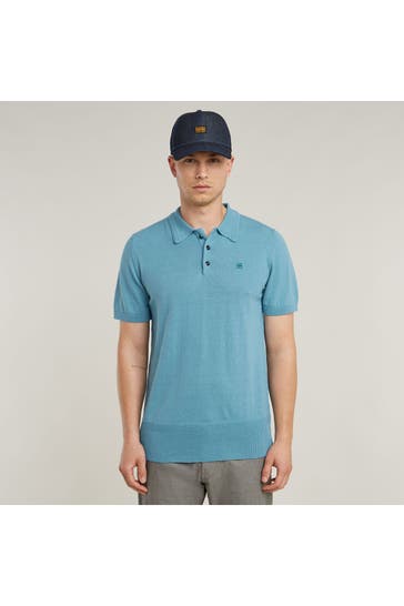 G-STAR Strick-Polo türkis