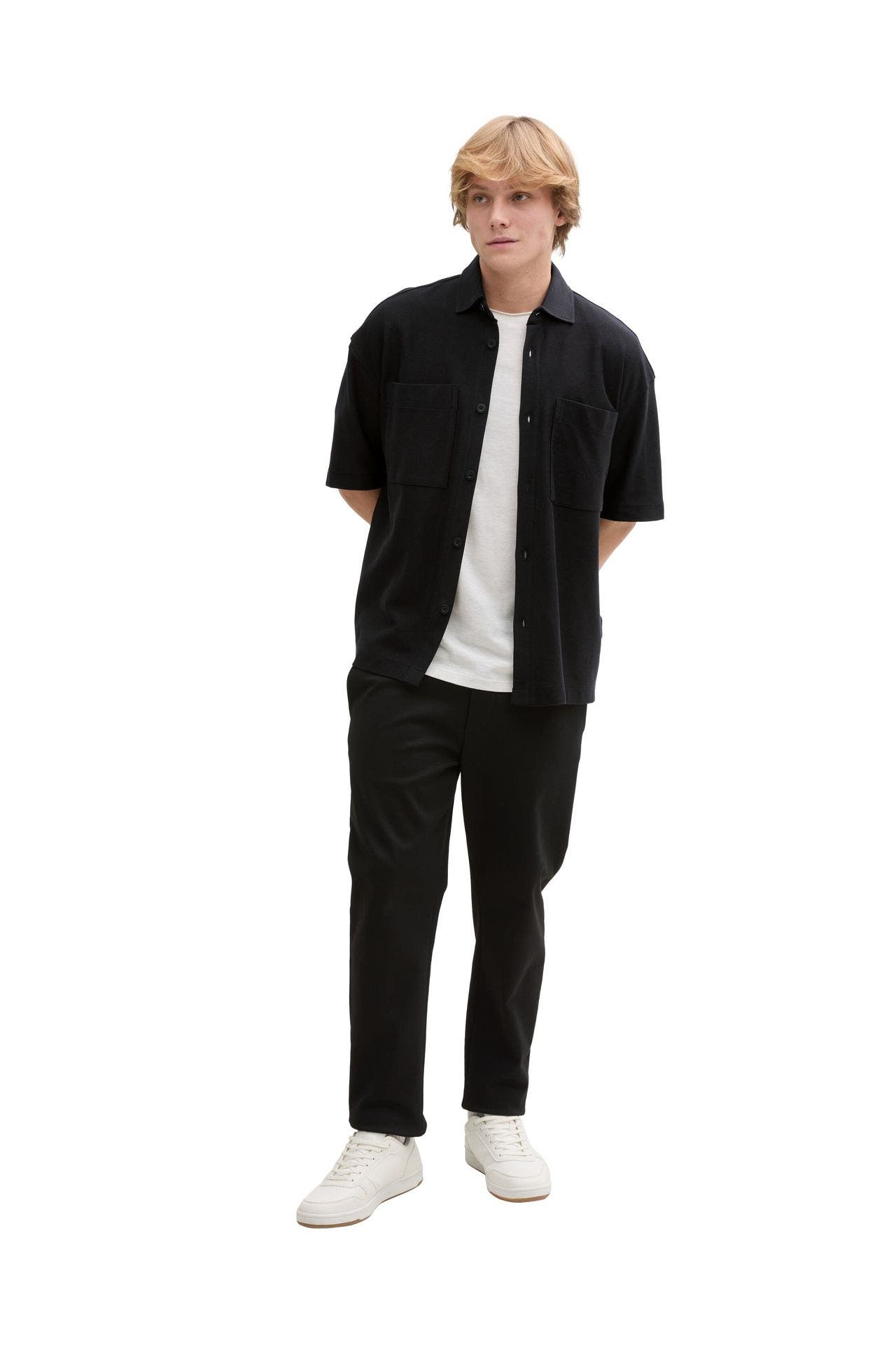 TOM TAILOR Kurzarmhemd schwarz, Bild 1