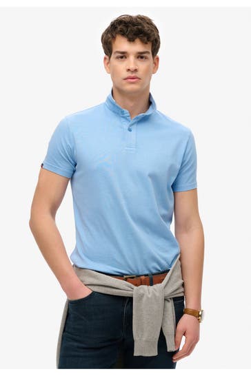 SUPERDRY Polo-Shirt 'Essential Jersey' hellblau