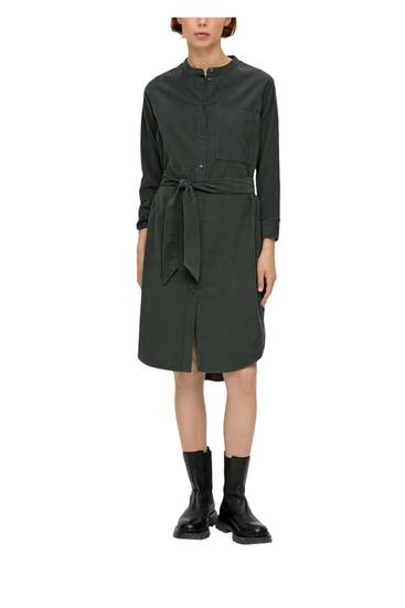 S.OLIVER - Cord-Kleid dunkelgrün