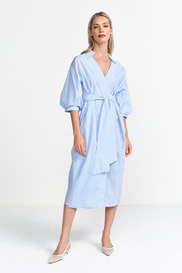 RICH & ROYAL Wickelkleid gestreift