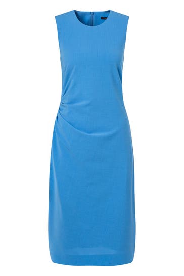 WINDSOR. Etuikleid Wollcrêpe-Etui-Kleid in Blau